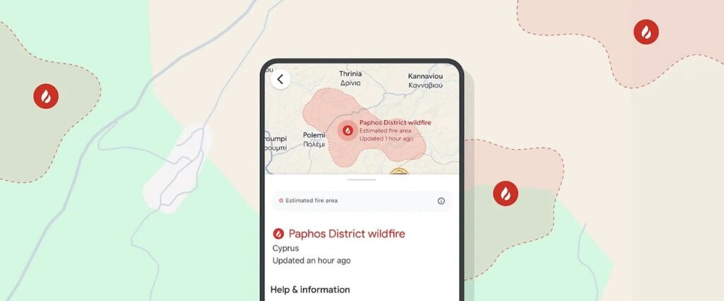 Monitoraggio incendi boschivi Google