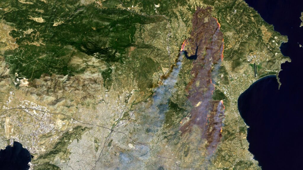 Gravi incendi boschivi in Grecia