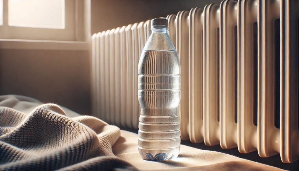 trucco bottiglia acqua termosifone