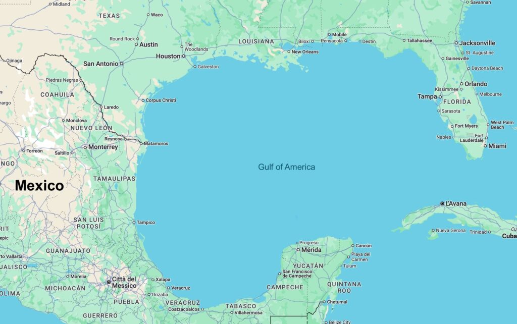 Golfo d'America su Google Maps USA