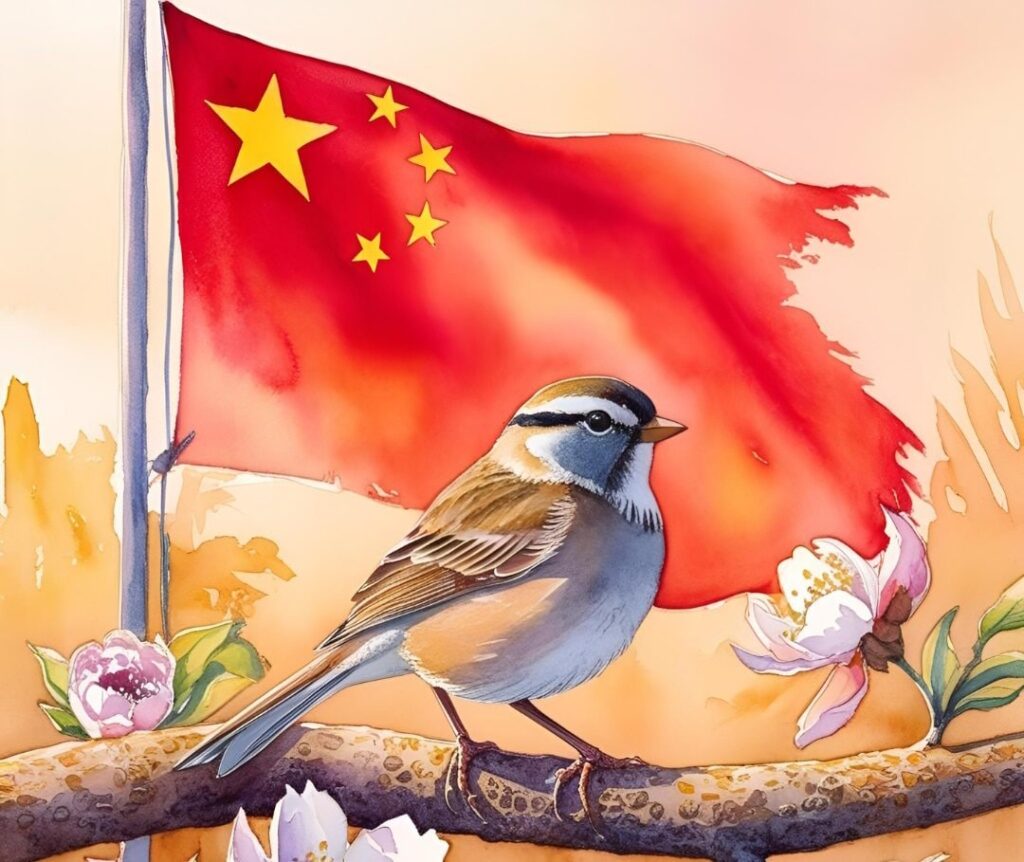 Passero Cina campagna dei quattro flagelli