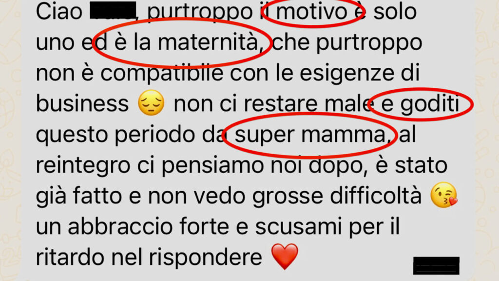 "Hi, enjoy maternity": here are the messages to fire a woman