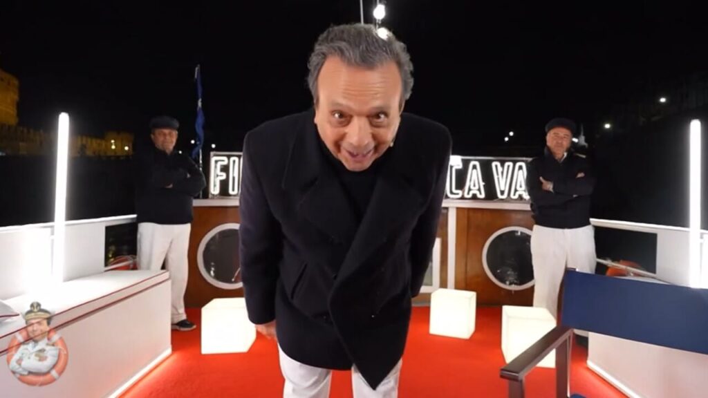 Piero Chiambretti salt on the boat, but the route is always the same