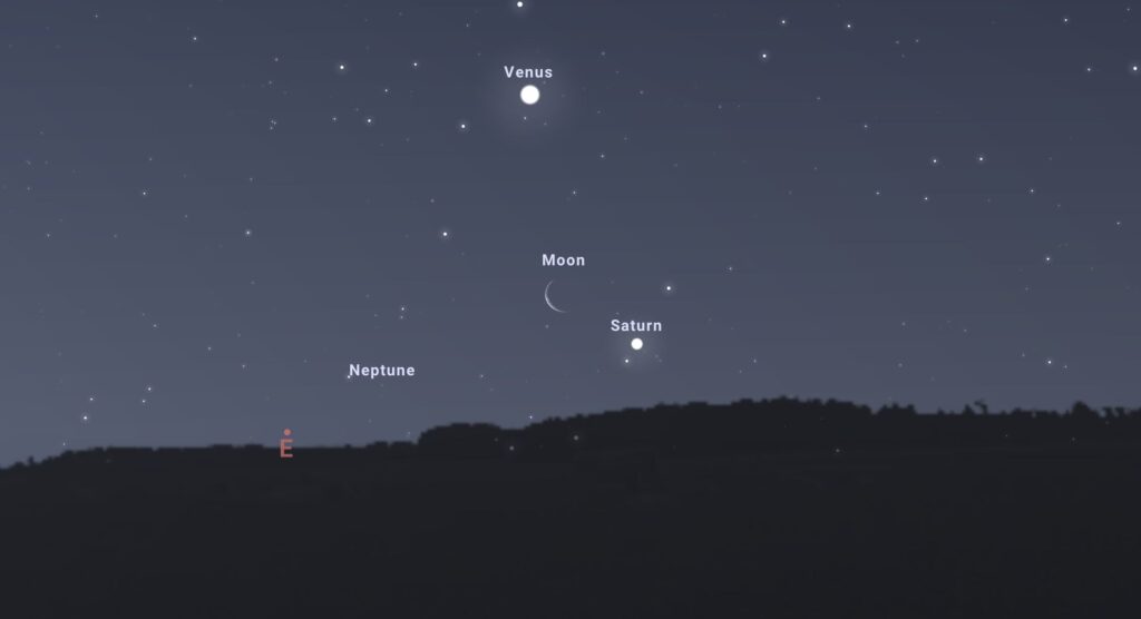 allineamento luna venere saturno
