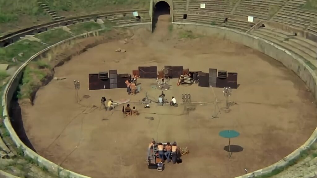 Pink Floyd at Pompeii, the return of the gods in the crater of the time
