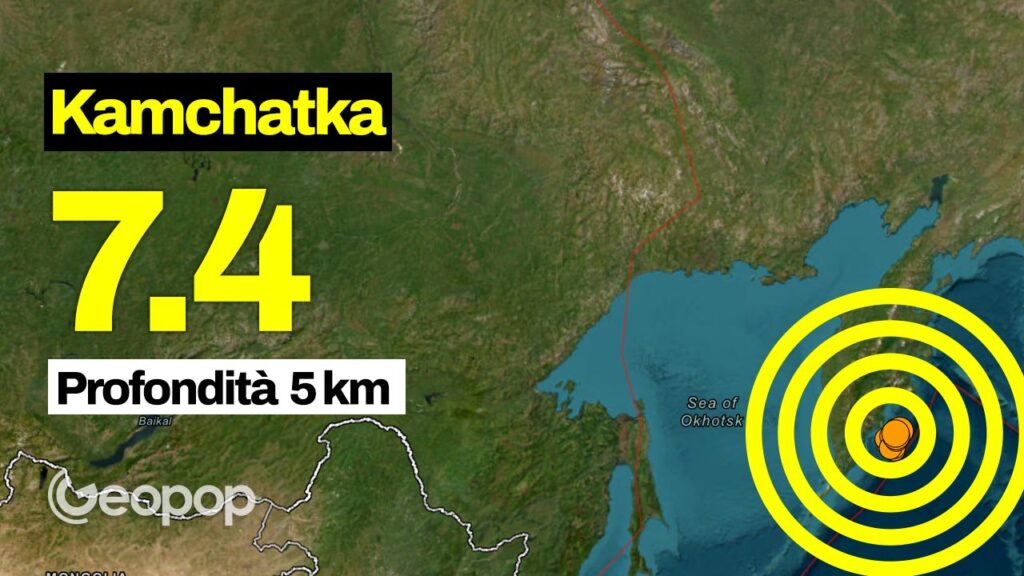 Terremoto al largo della penisola di Kamchatka.