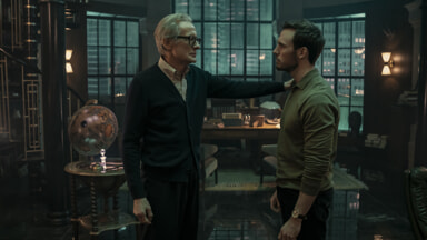 Bill Nighy and Sam Claflin in Harlan Coben Lazarus