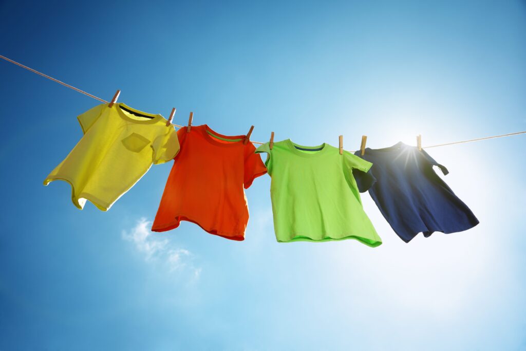 magliette sbiadiscono al sole