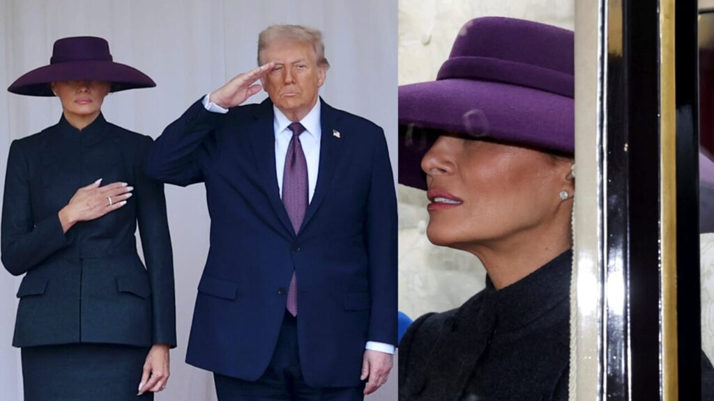 What is hidden behind the new (mega) hat by Melania Trump