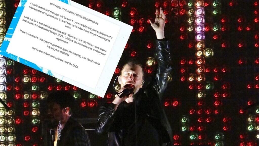 To stop the fans of the Radiohead is an SMS that does not arrive (other than bots and tussks)