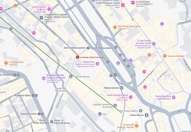 Lisbon funicular accident place