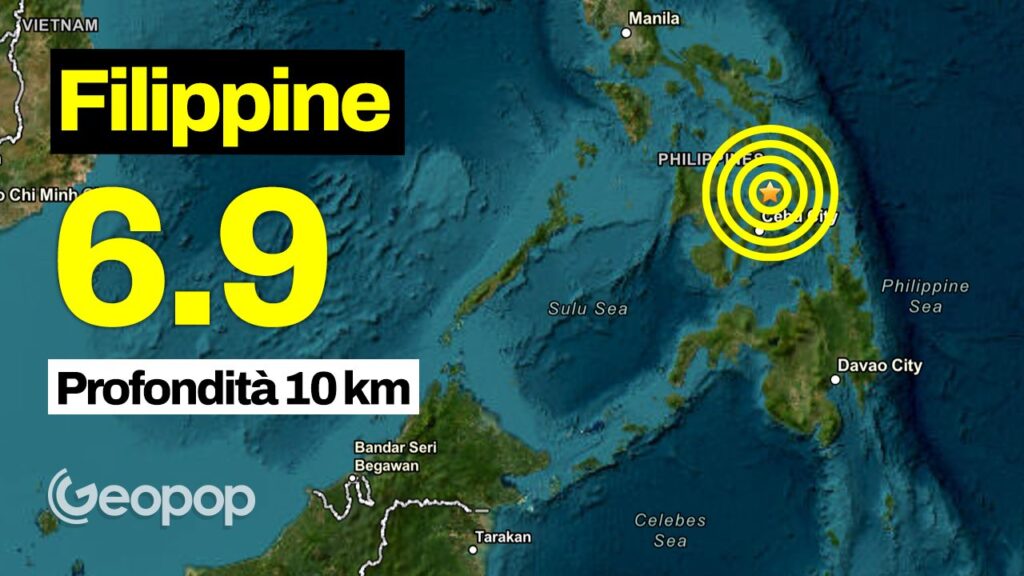 Earthquake in the Philippines of magnitude 6.9: over 60 deaths and hundreds of injuries