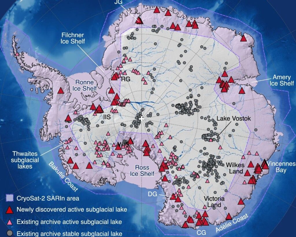 85 new subglacial lakes in Antarctica identified: the meaning of the discovery of the satellite