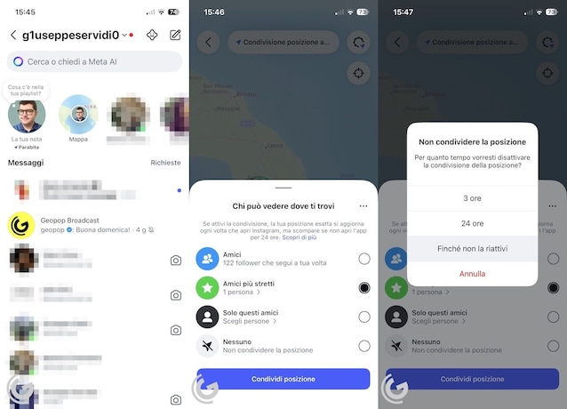 How to deactivate Instagram map function.