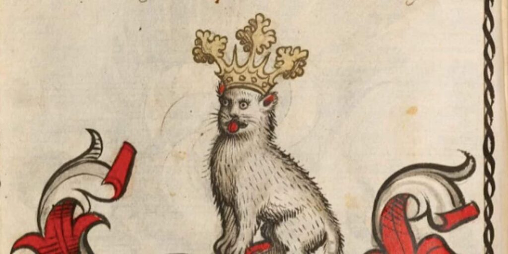 Why did cats have bizarre faces in medieval manuscripts?
