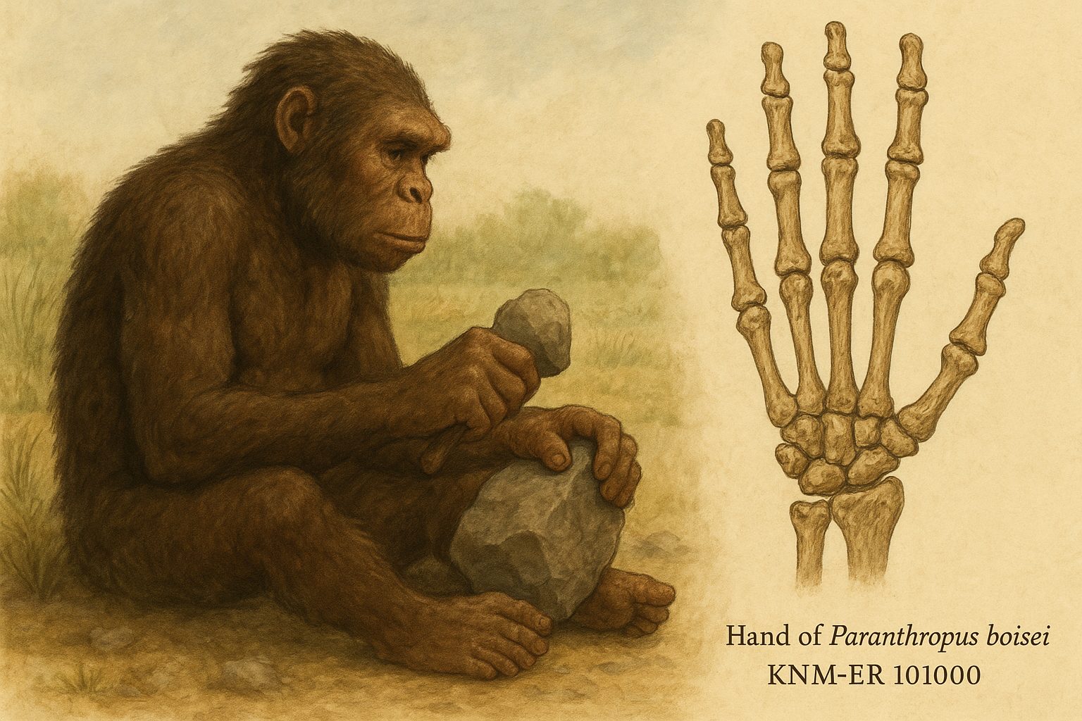 Hominids were grasping tools with their hands as early as 1.5 million years ago: what the new study reveals