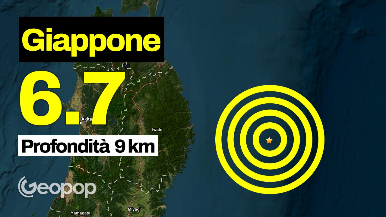 Earthquake in Japan of magnitude 6.7: tsunami warning issued, waves of up to one meter expected