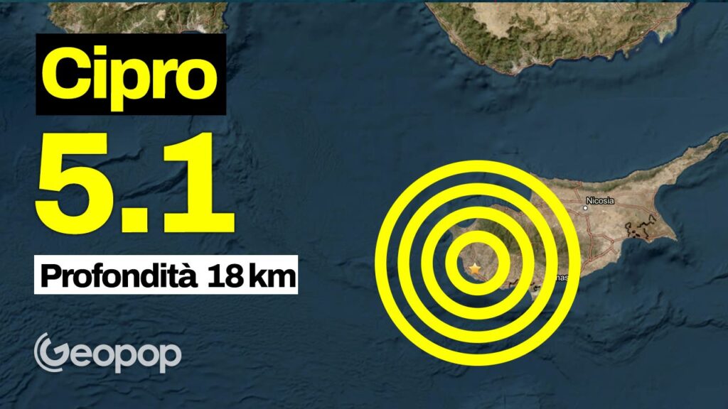 Cyprus earthquake, strong earthquake of magnitude 5.1 with epicenter in Paphos: shock felt as far as Israel