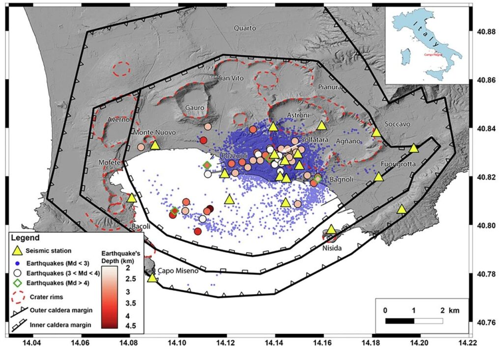 Campi Flegrei, a new study explains why most earthquakes are low magnitude