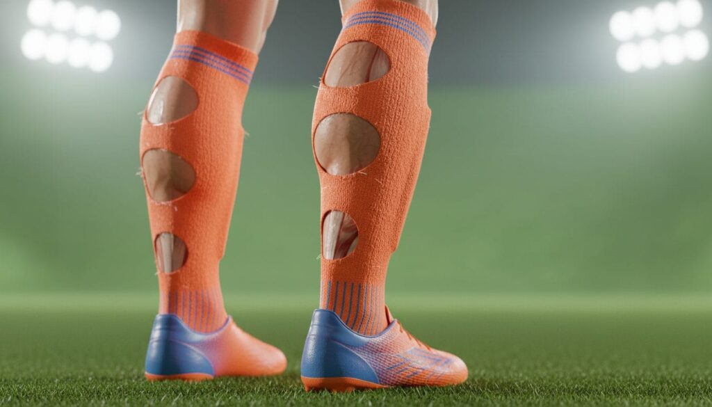 Why footballers put holes in their socks before a football match