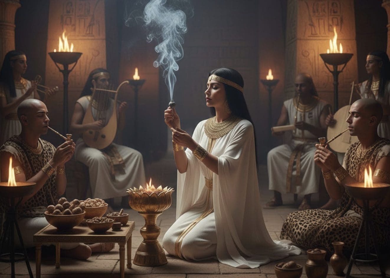 The ancient Egyptians used opium, discovered through chemical analysis of a 2,500-year-old pot