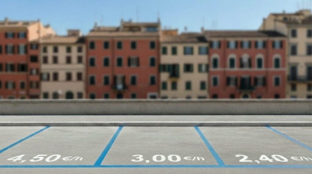 The Italian cities with the most expensive blue striped car parks: who decides the price