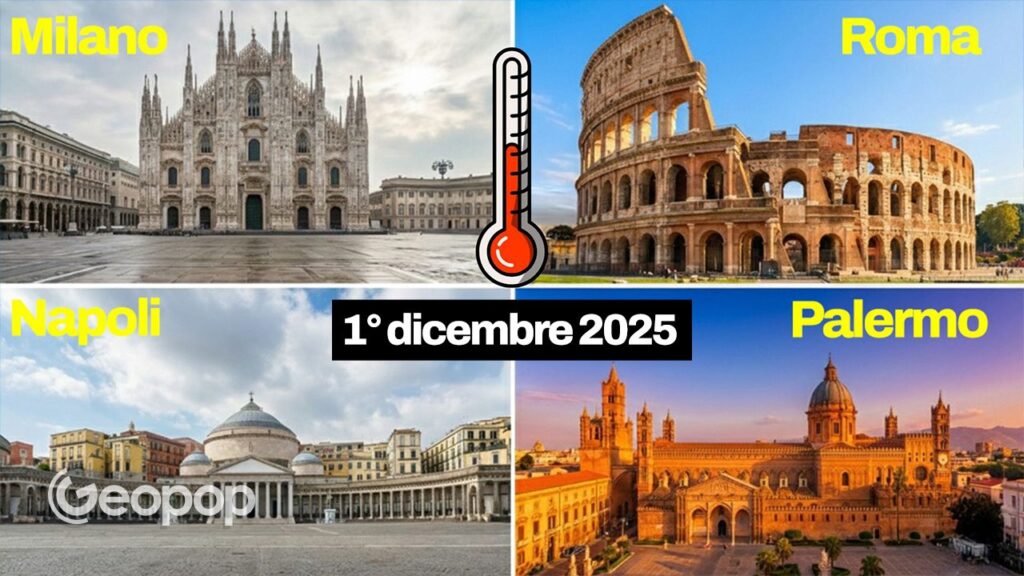 How many degrees °C were there last year? Let's compare the temperatures of December 1, 2025 with previous years