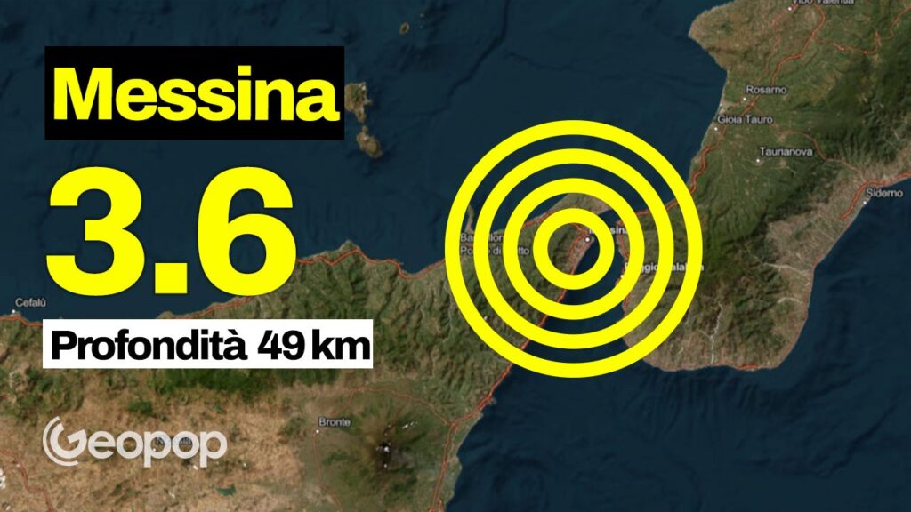 Earthquake in Messina of magnitude 3.6, shock also felt in Reggio Calabria