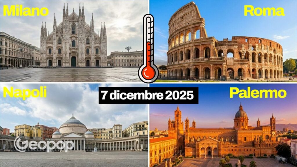 How many degrees °C were there today last year? Let's compare the temperatures of December 7, 2025