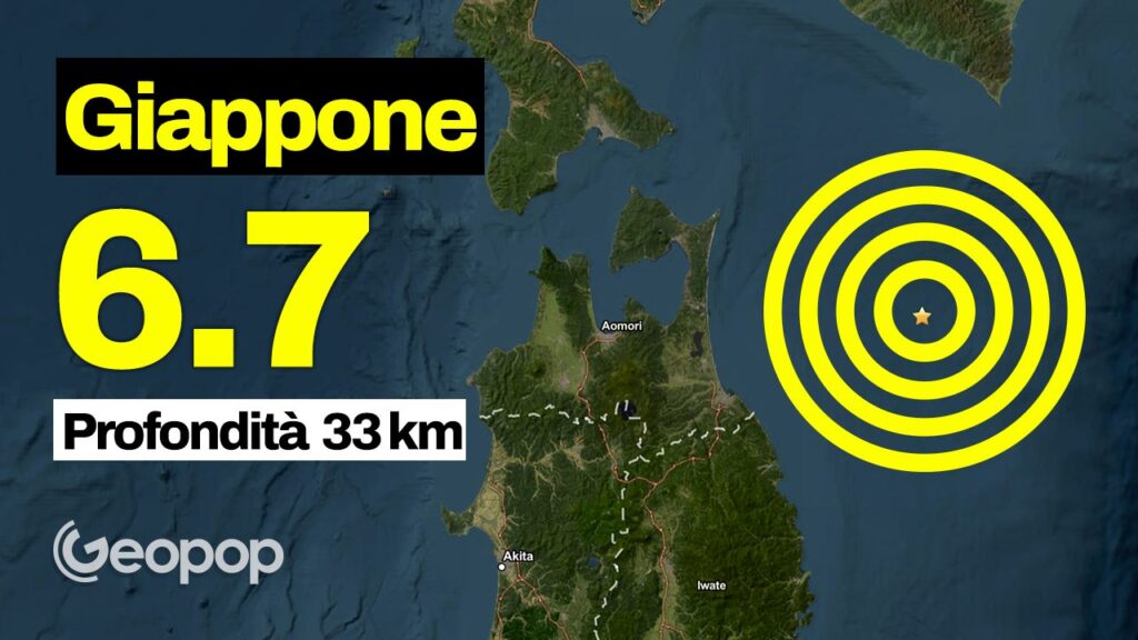 Earthquake in Japan of magnitude 6.7 with epicenter 122 km from Aomori: tsunami warning lifted