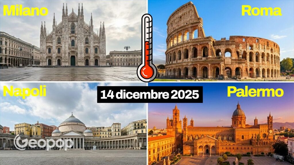 December 14, 2025, how many °C was it today in previous years? Let's compare temperatures