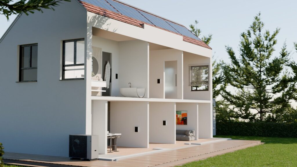 Can heat pumps be coupled with radiators in an existing system?