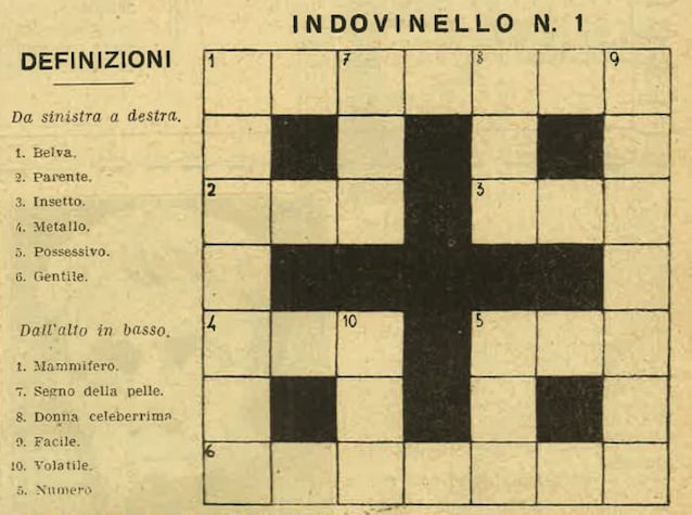 first Italian courier crossword