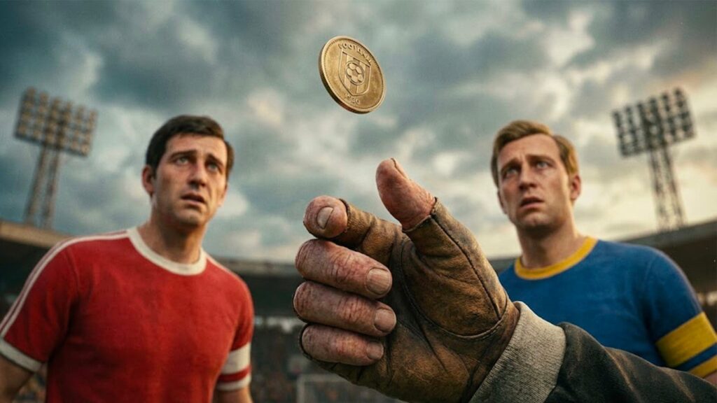 When football matches were decided by coin toss and not penalties