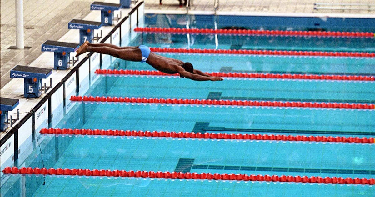 Eric Moussambani is the slowest swimmer in history: the solo Olympic 100m freestyle race in Sydney