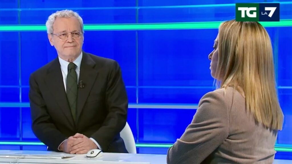 Mentana, the only one who manages to bring Giorgia Meloni to La7