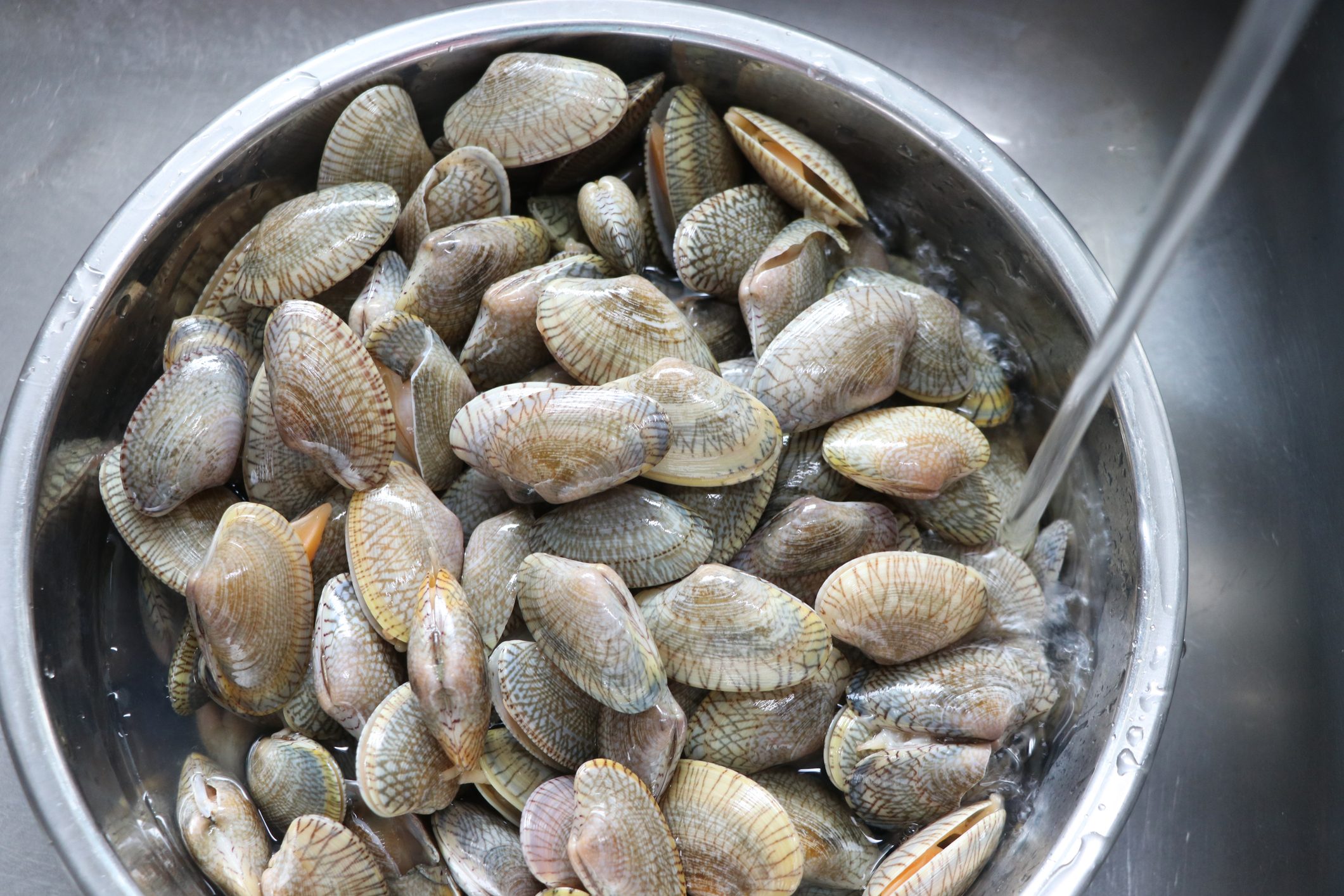 What happens if we put seafood in cold water with salt?