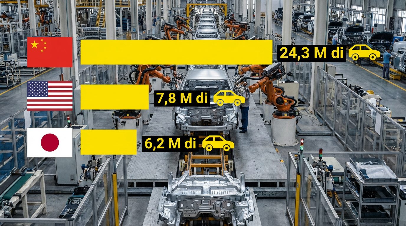 Which country built the most cars in 2025? The top 10 ranking and comparison with 2024