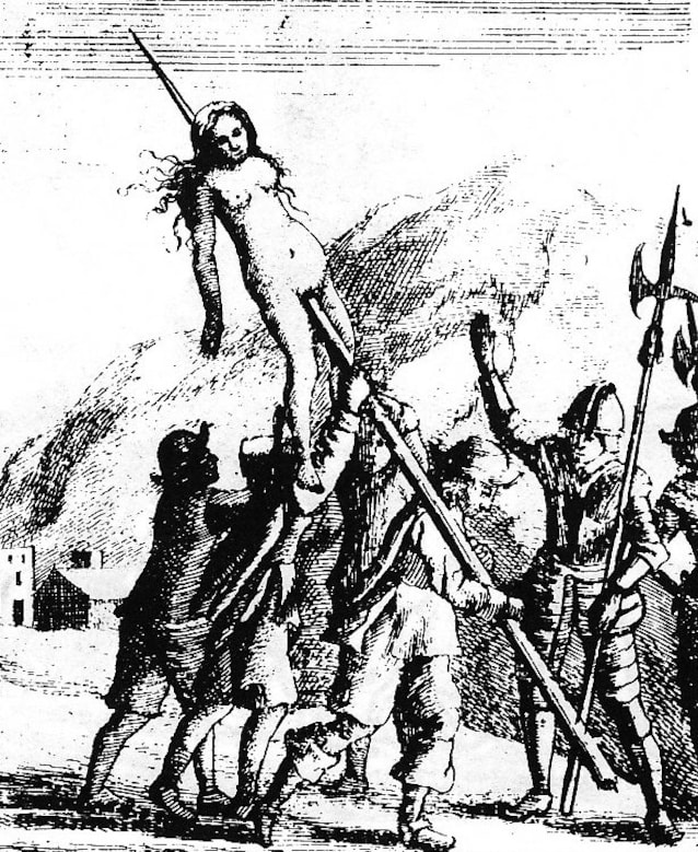 Illustration of a 1655 massacre (Wikimedia Commons)