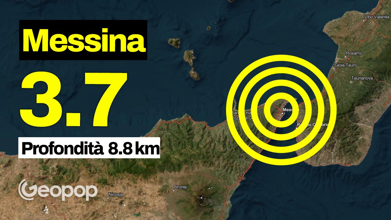 Earthquake in Messina, new shock of magnitude 3.7 with epicenter in Militello Rosmarino