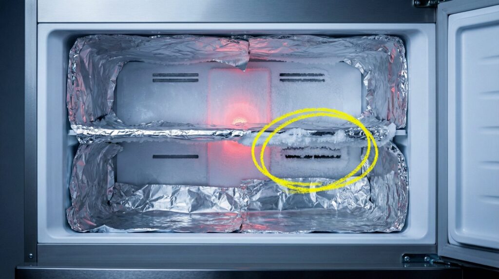 Does the foil "trick" to keep the freezer from frosting work?