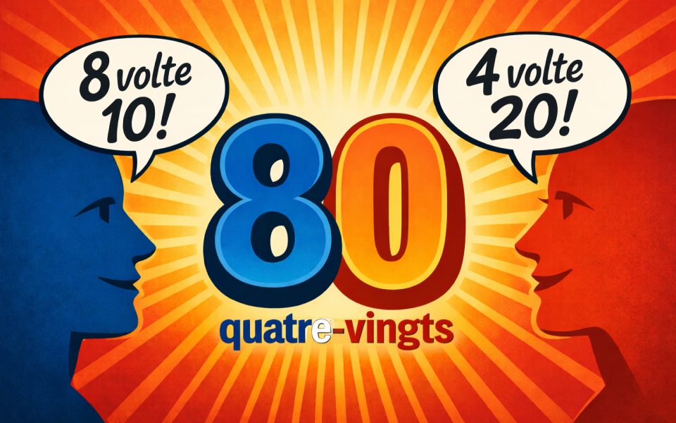 Why do the French say quatre-vingts (four winds) and not octante (eighty)