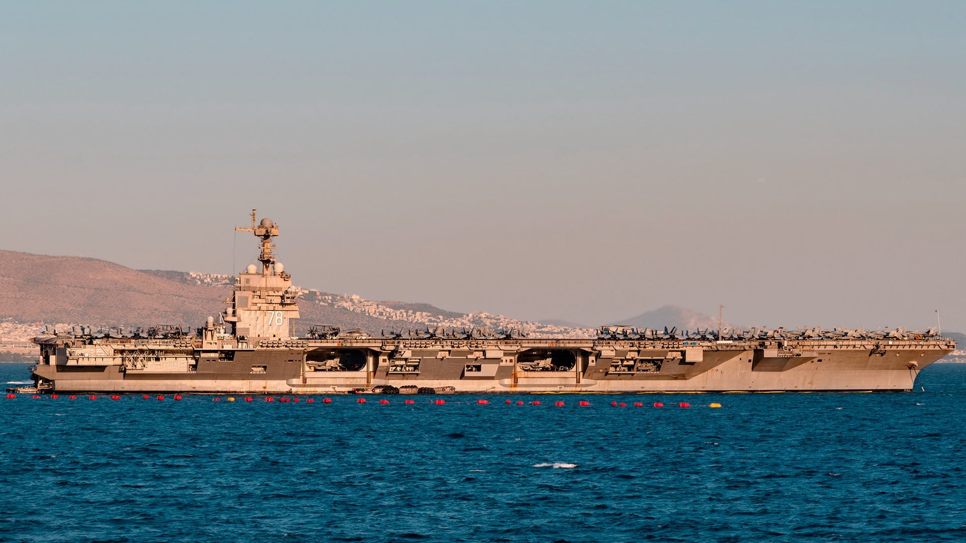 USS Gerald R. Ford is the largest and most advanced aircraft carrier in the world at 337 meters in length
