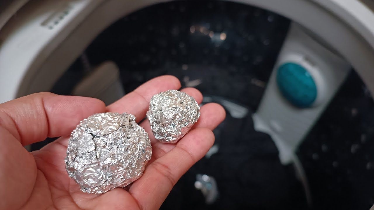 The foil ball trick doesn't make clothes softer in the washing machine, but it can help in the dryer