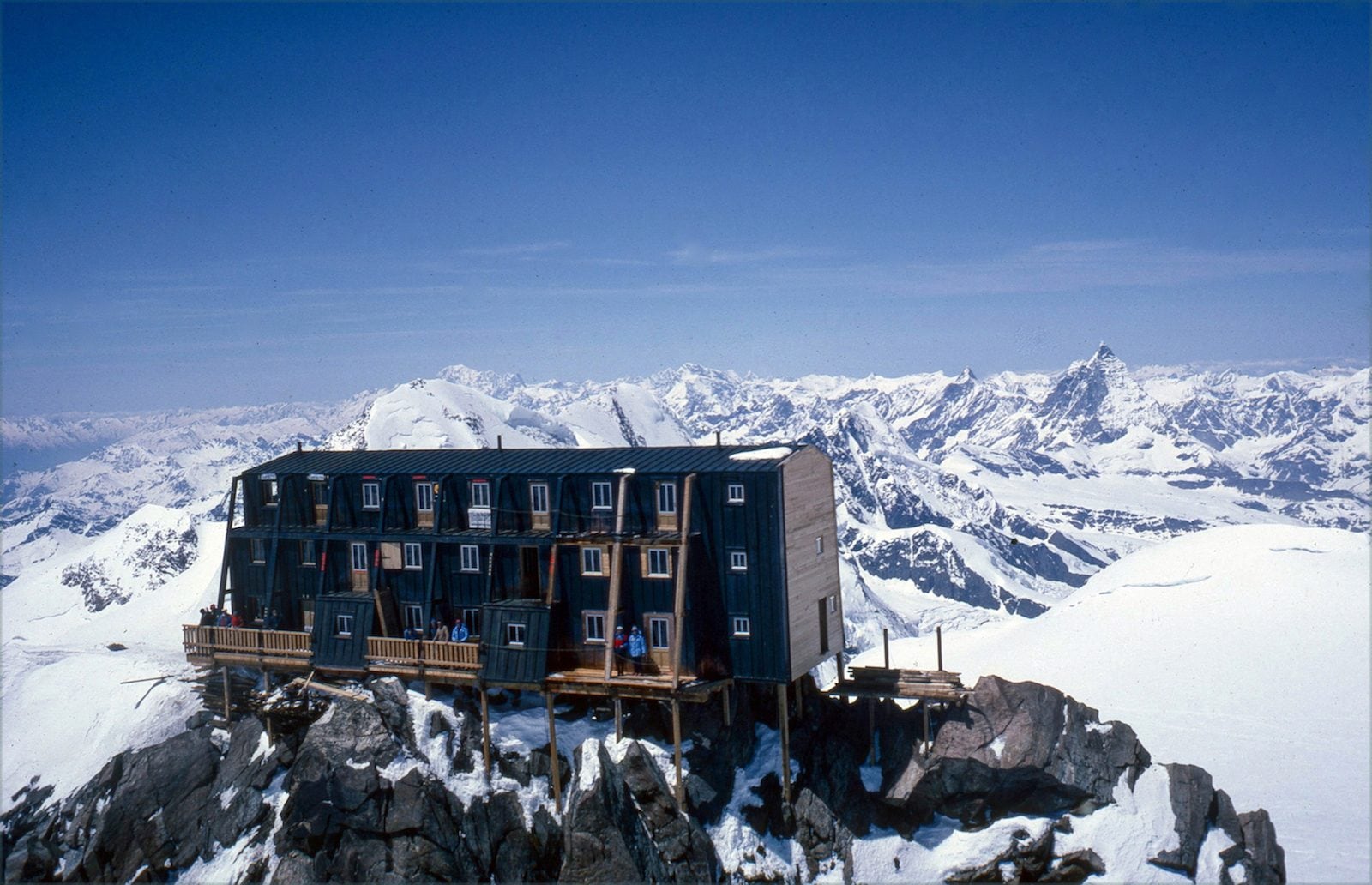 On the border between Italy and Switzerland there is the highest alpine refuge in Europe (4,554 metres)