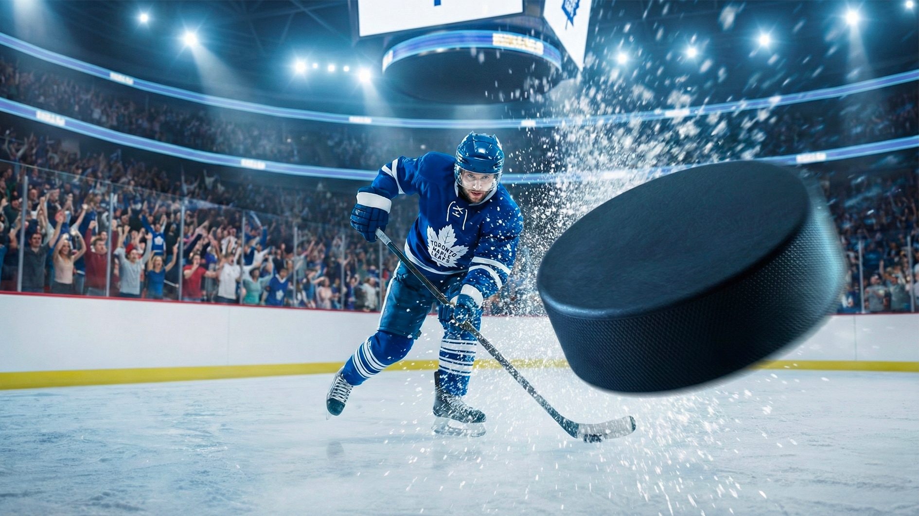 The hockey puck weighs approximately 160 g and can exceed 150 km/h in speed: what material is it made of