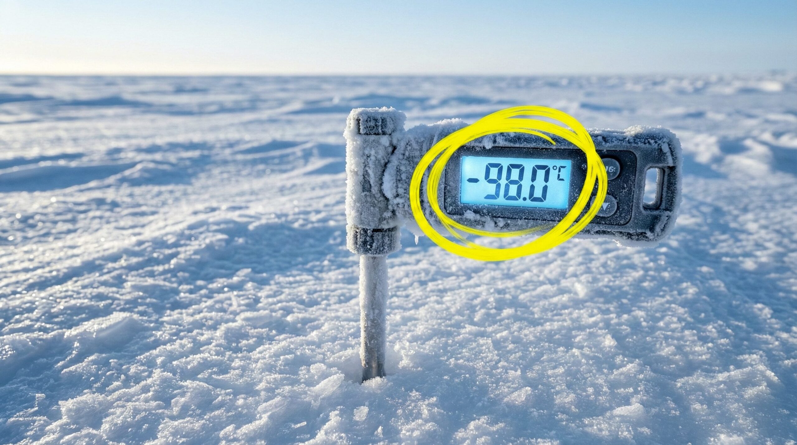 The lowest temperature ever recorded on Earth is –98.6°C in Antarctica