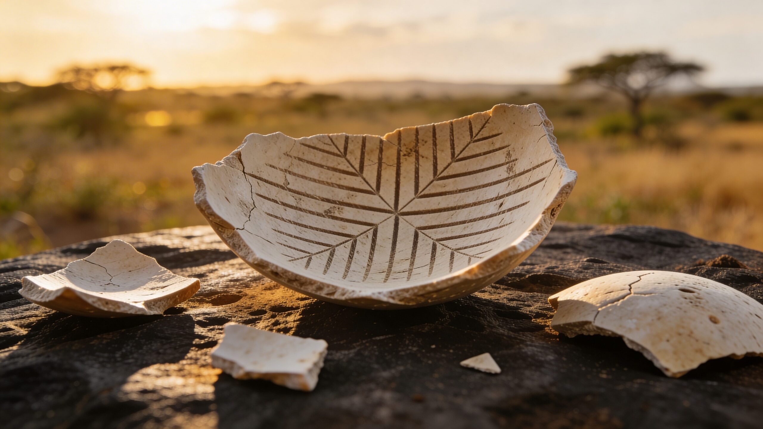 The oldest geometric shapes drawn by Homo sapiens 60,000 years ago on ostrich eggs discovered