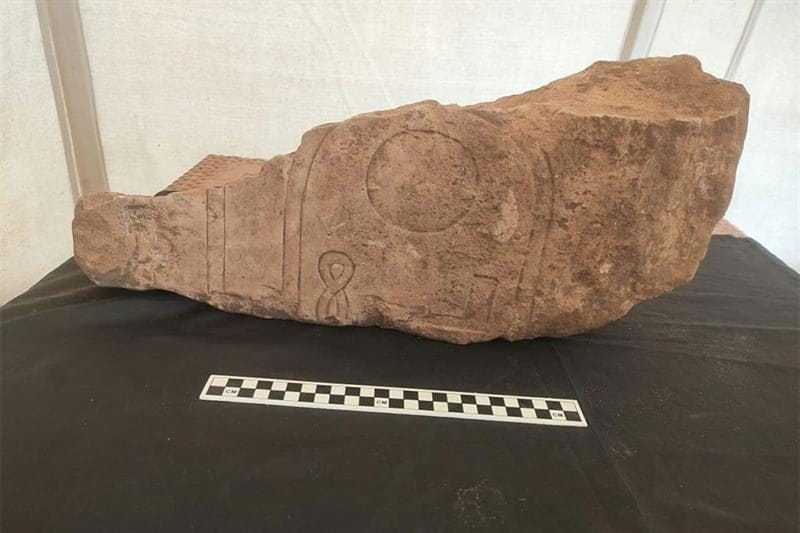 The temple of Pharaoh Apries in Mit Rahina of the XXVI dynasty re-emerges in Egypt