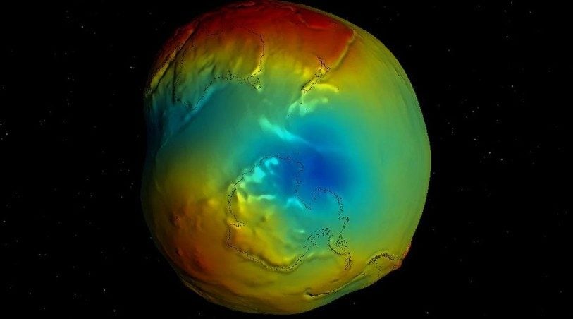 There is a "gravity hole" in Antarctica from 70 million years ago: it would have influenced the ice sheet